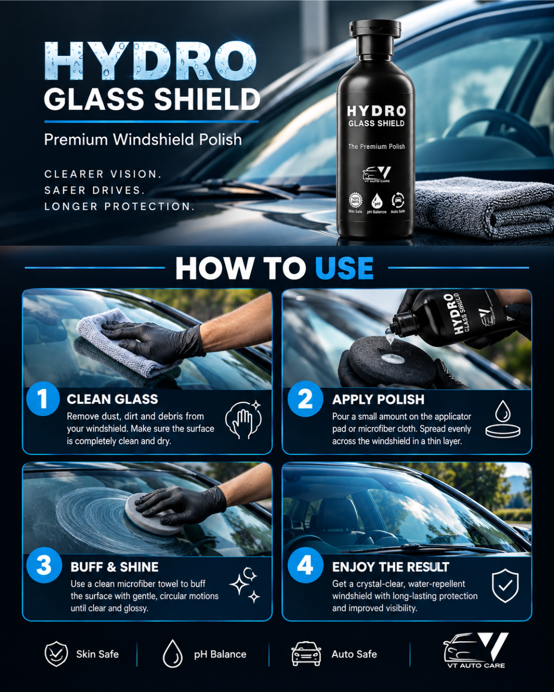 HYDRO Glass Shield Premium Polish